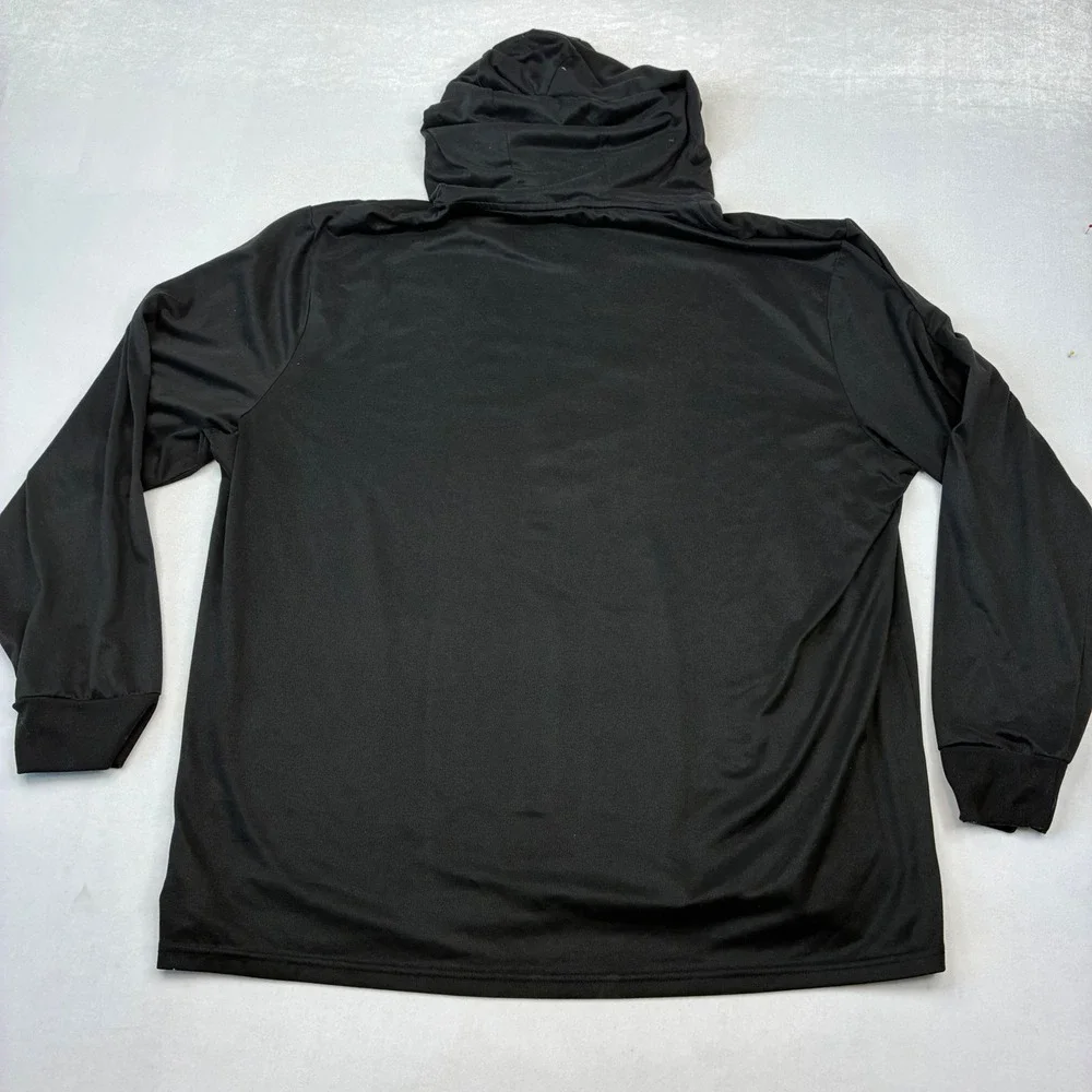 Polo Ralph Lauren Performance Hoodie Mens XXL Black Silver Big‎ Pony Graphic Tee